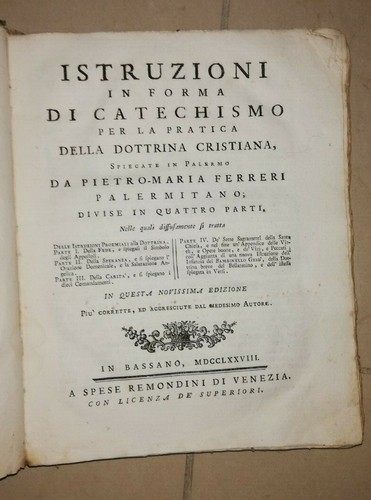 Istruzioni forma catechismo - in,