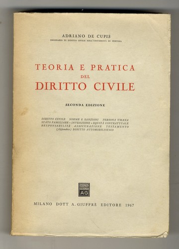 Cupis adriano teoria e - de,